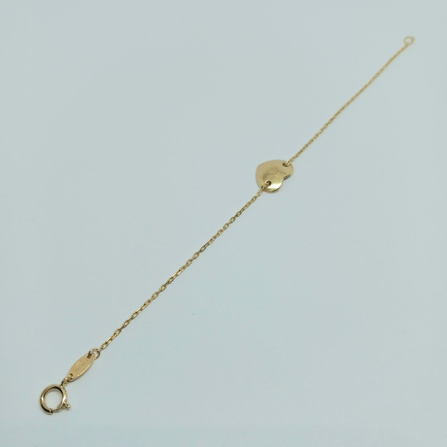 Zlatý náramek 14k 585/1000 Srdce - zlato žluté - použité - 13,5cm