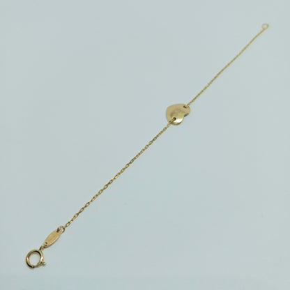 Zlatý náramek 14k 585/1000 Srdce - zlato žluté - použité - 13,5cm
