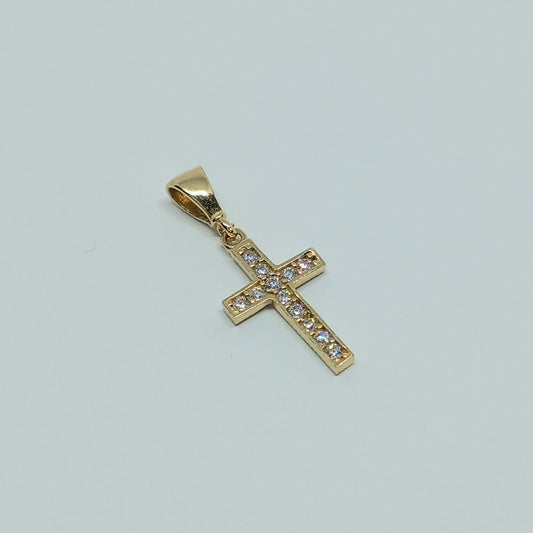 Zlatý přívěšek 14k 585/1000 Kříž - zlato žluté - jako nové