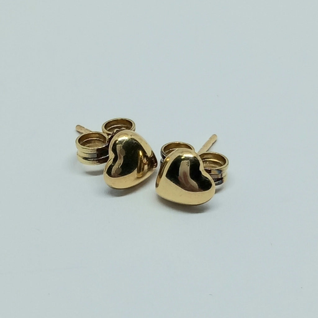 Zlaté náušnice 14k 585/1000 Srdce - pecky - zlato žluté - použité