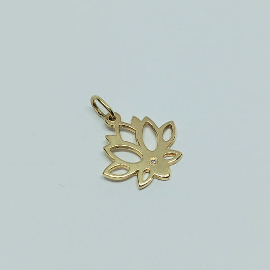 Zlatý přívěšek 14k 585/1000 Lotos - zlato žluté - použité