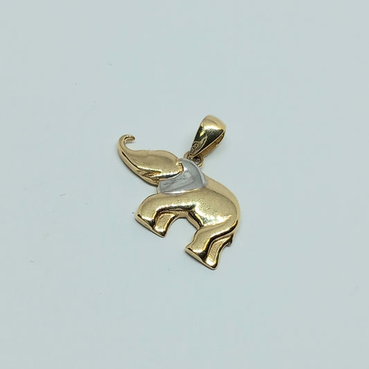 Přívěšek ze žlutého a bílého zlata 14k . Slon . 1,29g . stav A1