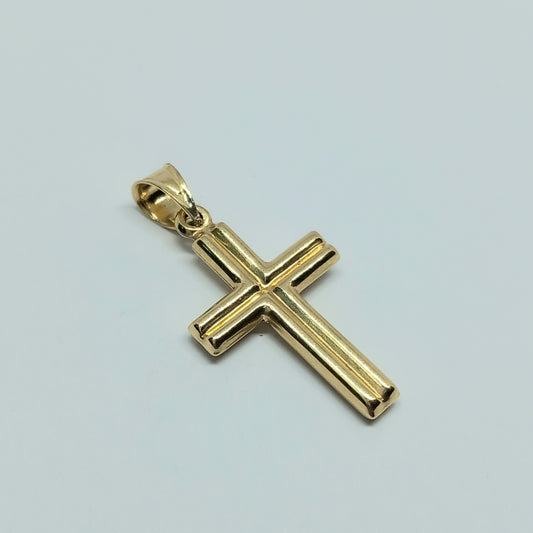 Přívěšek ze žlutého zlata 14k . Kříž . 0,88g . stav A1