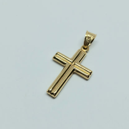 Přívěšek ze žlutého zlata 14k . Kříž . 0,88g . stav A1