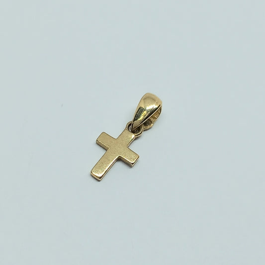 Přívěšek ze žlutého zlata 14k . Kříž . 0,35g . stav A1