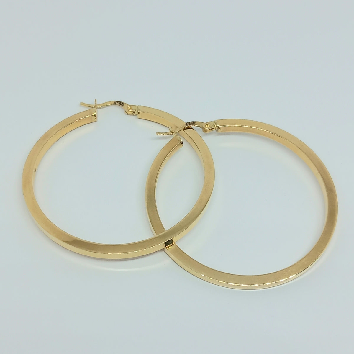 Náušnice ze žlutého zlata 14k . Kruhy . 4,46g . stav A1