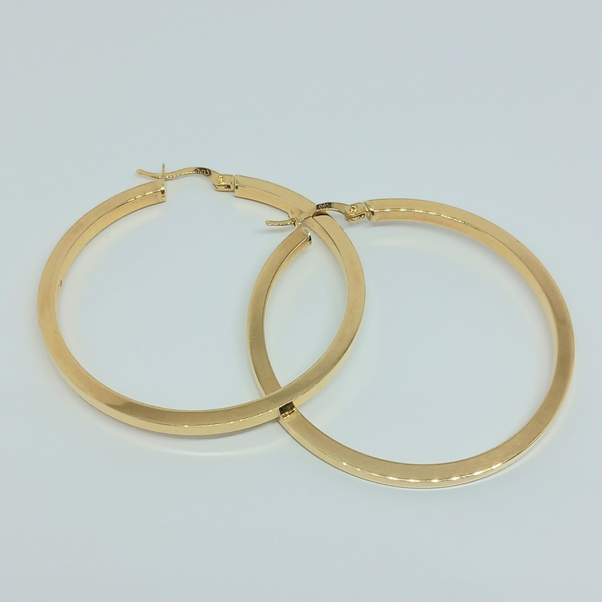 Náušnice ze žlutého zlata 14k . Kruhy . 4,46g . stav A1