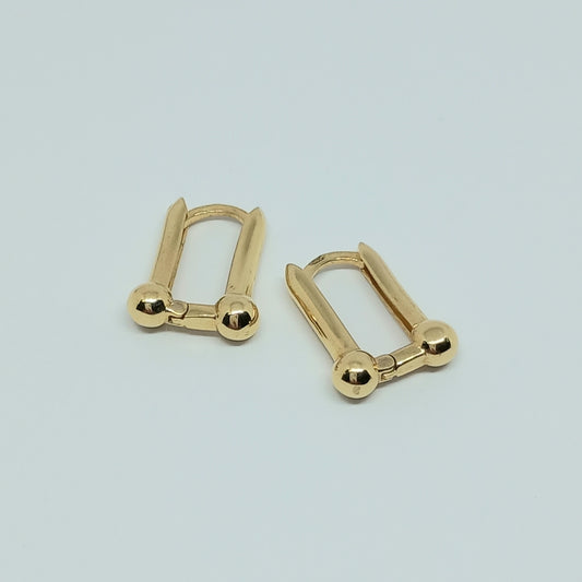 Náušnice ze žlutého zlata 14k . Visací . 2,17g . stav A1