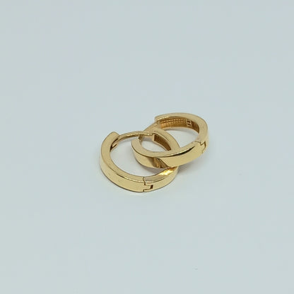 Náušnice ze žlutého zlata 14k . Kruhy . 2,57g . stav A1