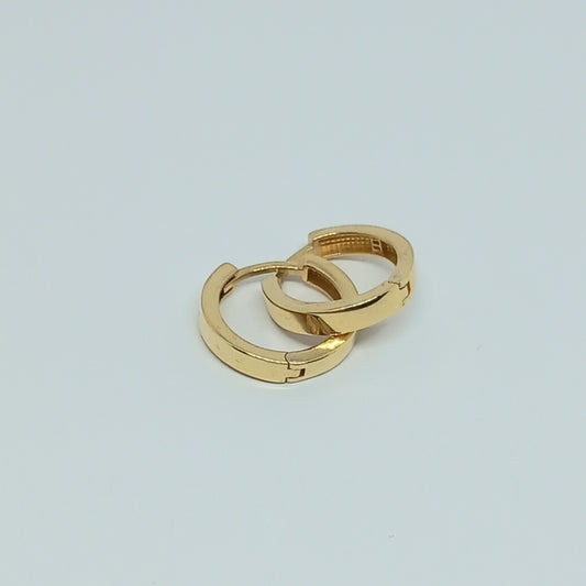 Náušnice ze žlutého zlata 14k . Kruhy . 2,57g . stav A1