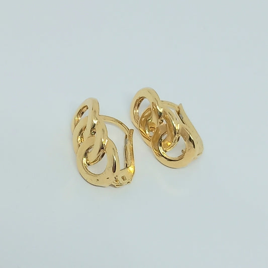 Náušnice ze žlutého zlata 14k . Visací . 2,08g . stav A1