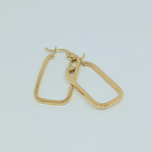 Náušnice ze žlutého zlata 14k . Visací . 1,28g . stav A1