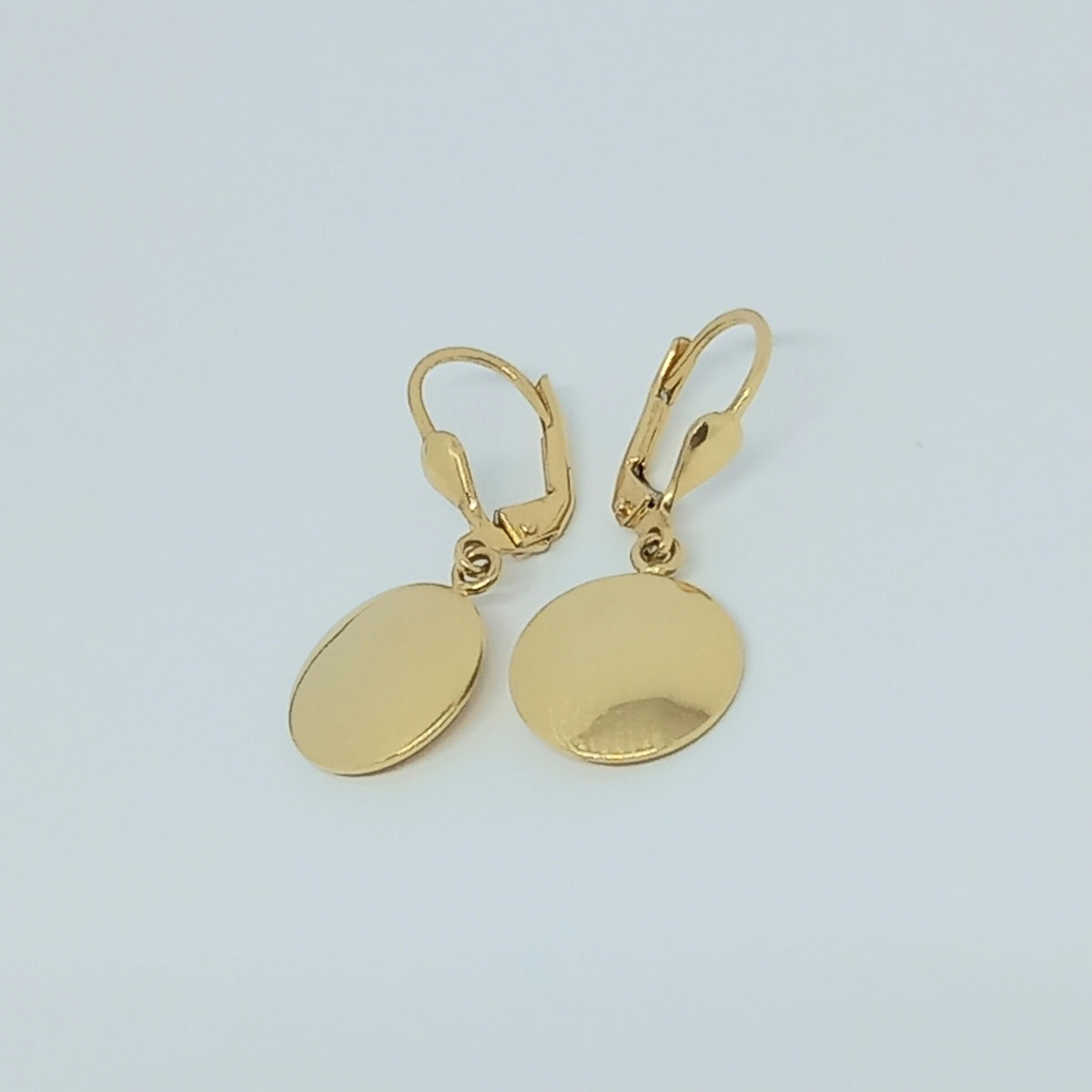 Náušnice ze žlutého zlata 14k . Visací . 2,73g . stav A1
