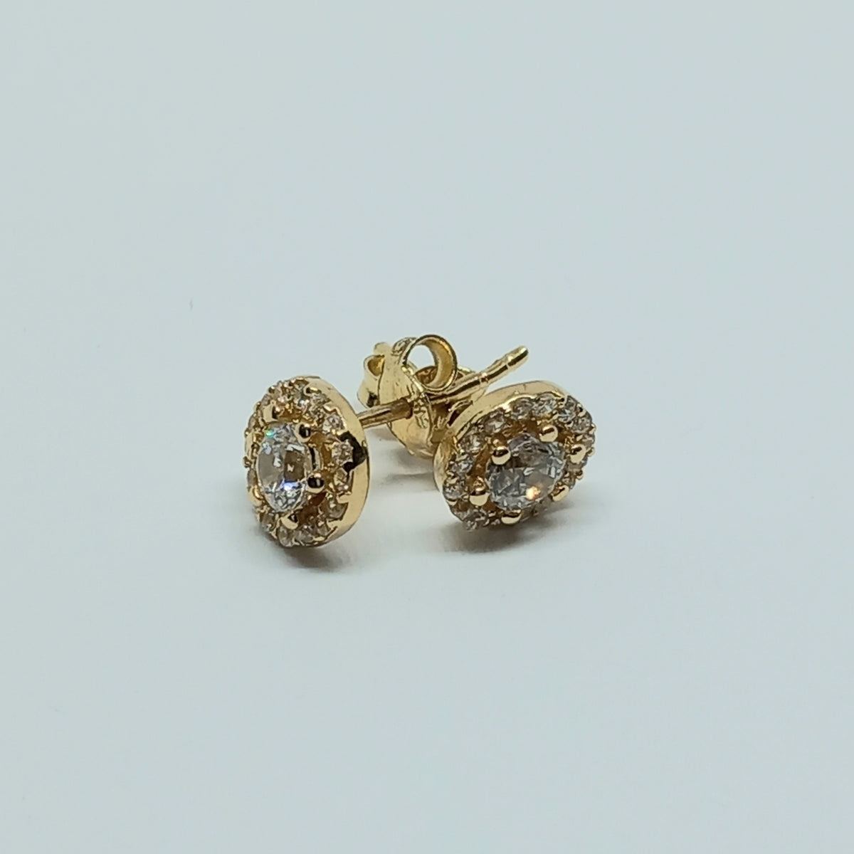 Náušnice ze žlutého zlata 14k . Pecky . 1,66g . stav A1