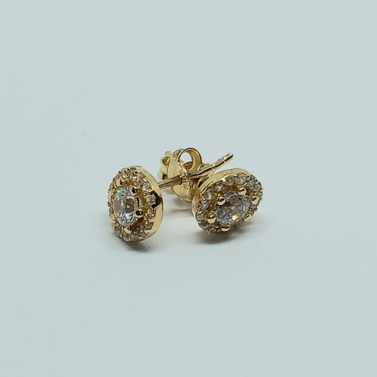 Náušnice ze žlutého zlata 14k . Pecky . 1,66g . stav A1