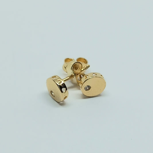 Náušnice ze žlutého zlata 14k . Pecky . 0,89g . stav A1