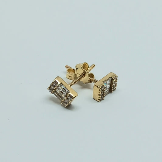 Náušnice ze žlutého zlata 14k . Pecky . 1,22g . stav A1