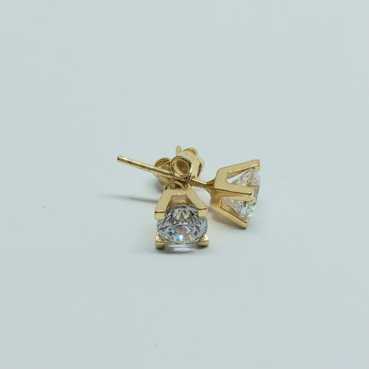 Náušnice ze žlutého zlata 14k . Pecky . 1,96g . stav A1