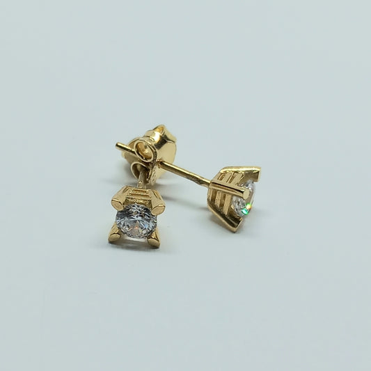 Náušnice ze žlutého zlata 14k . Pecky . 1,39g . stav A1