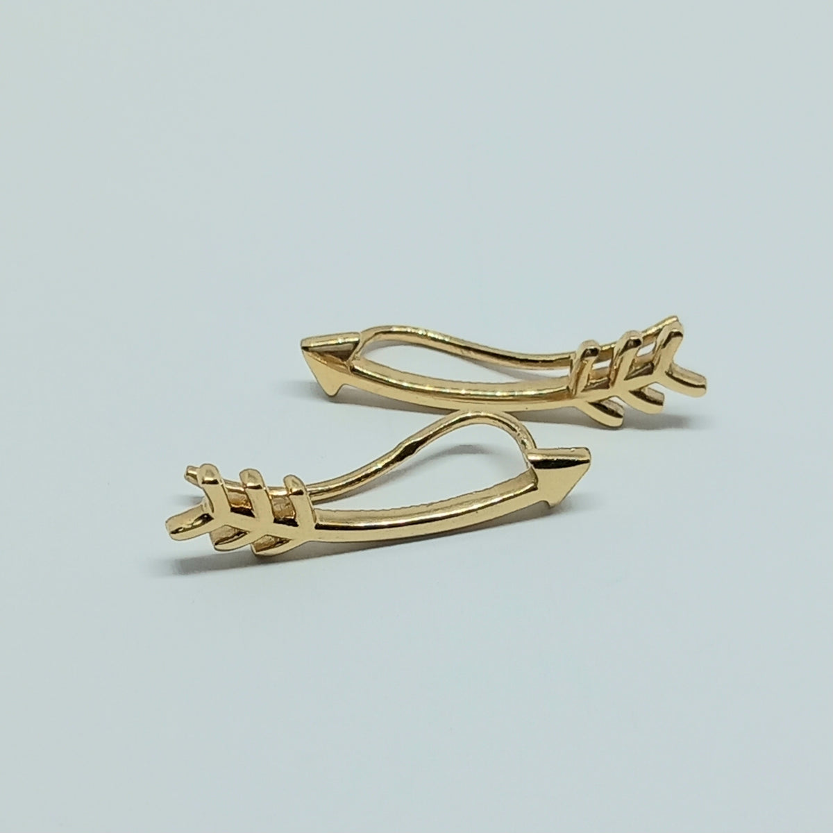 Náušnice ze žlutého zlata 14k . Visací . 1,86g . stav A1