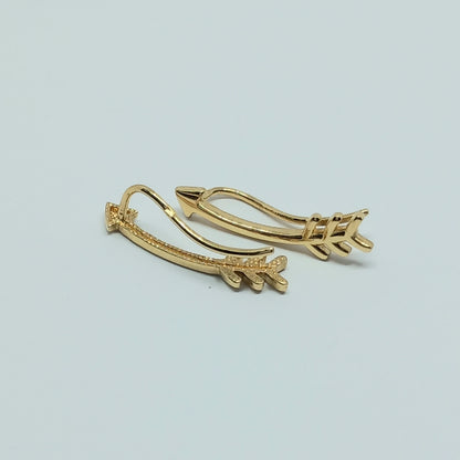 Náušnice ze žlutého zlata 14k . Visací . 1,86g . stav A1