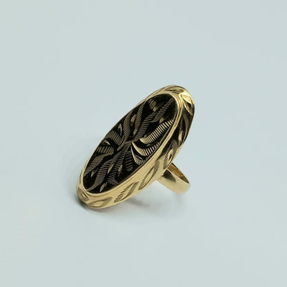 Dámský prsten ze žlutého zlata 14k . 2,53g . vel. 58 . stav B