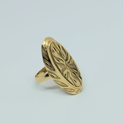 Dámský prsten ze žlutého zlata 14k . 2,53g . vel. 58 . stav B