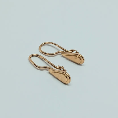 Náušnice z růžového zlata 14k . Visací . 1,95g . stav C