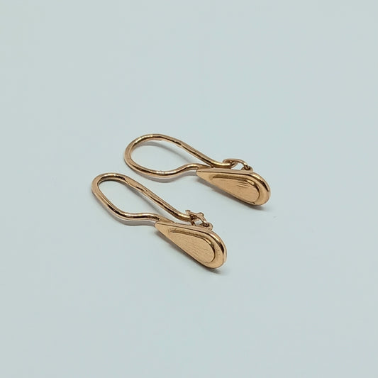 Náušnice z růžového zlata 14k . Visací . 1,95g . stav C