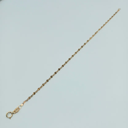 Dámský náramek ze žlutého zlata 14k . 0,70g . 18cm . stav B