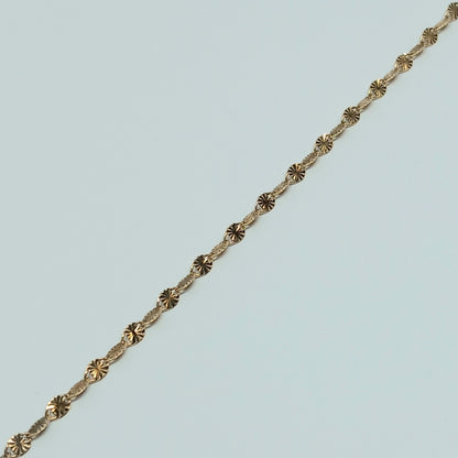 Dámský náramek ze žlutého zlata 14k . 0,70g . 18cm . stav B