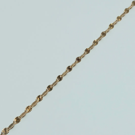 Dámský náramek ze žlutého zlata 14k . 0,70g . 18cm . stav B