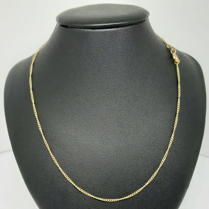 Dámský řetěz ze žlutého zlata 14k . 2,07g . 47cm . stav C