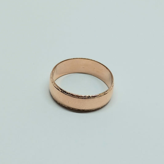 Zlatý prsten 14k 585/1000 snubní - zlaté růžové - použité - vel. 53