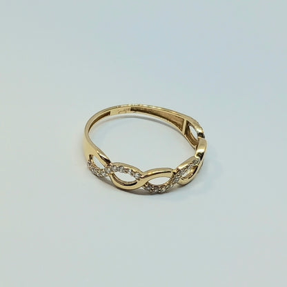 Dámský prsten ze žlutého zlata 14k . vel. 52 . 1,06g . stav B