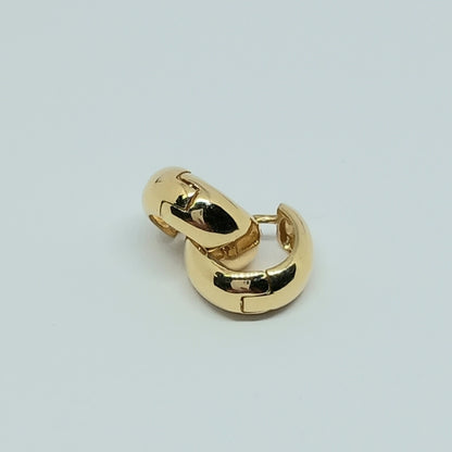 Náušnice ze žlutého zlata 14k . Kruhy . 2,96g . stav A1