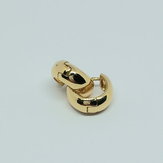 Náušnice ze žlutého zlata 14k . Kruhy . 2,96g . stav A1
