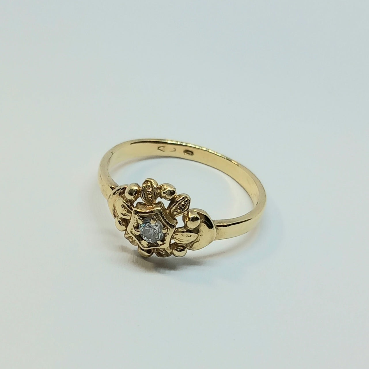 Zlatý prsten 14k 585/1000 - zlato žluté - použité - vel. 57