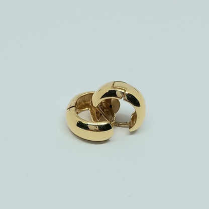 Náušnice ze žlutého zlata 14k . Kruhy . 2,96g . stav A1