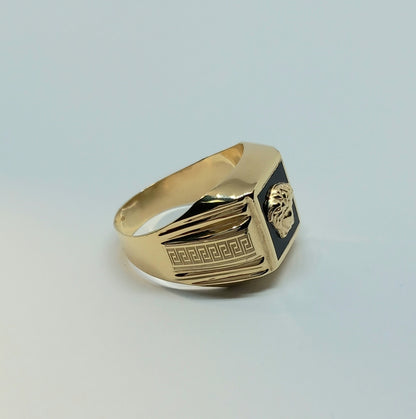 Zlatý prsten 14k 585/1000 Medúza - zlato žluté - jako nové - vel. 62