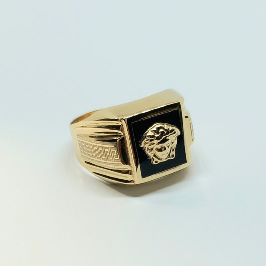 Zlatý prsten 14k 585/1000 Medúza - zlato žluté - jako nové - vel. 62