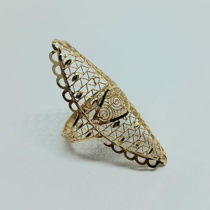 Zlatý prsten 14k 585/1000 - zlato žluté - použité - vel. 58