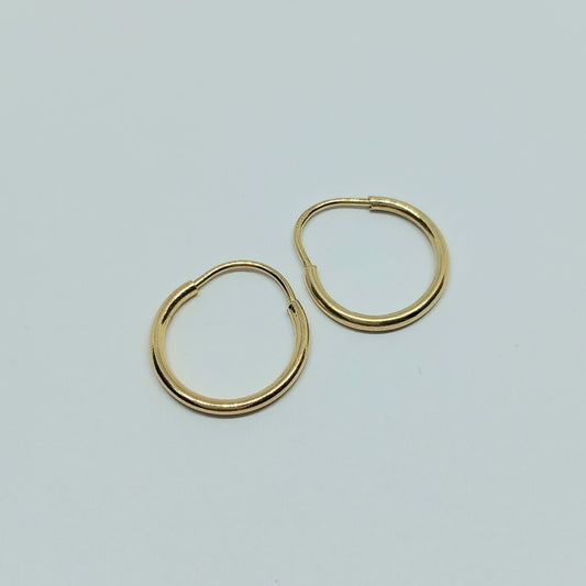 Zlaté náušnice 14k 585/1000 kruhy - zlato žluté - použité
