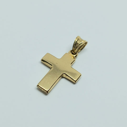 Přívěšek ze žlutého zlata 14k . Kříž . 0,93g . stav A1