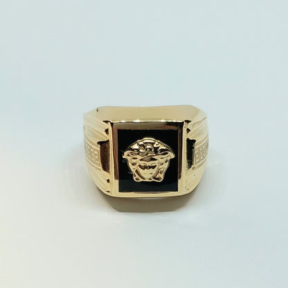 Zlatý prsten 14k 585/1000 Medúza - zlato žluté - jako nové - vel. 62