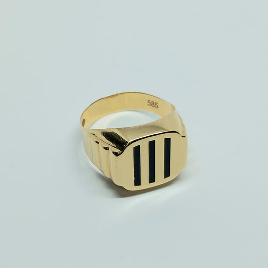 Pánský prsten ze žlutého zlata 14k . vel. 66 . 5,41g . stav A1