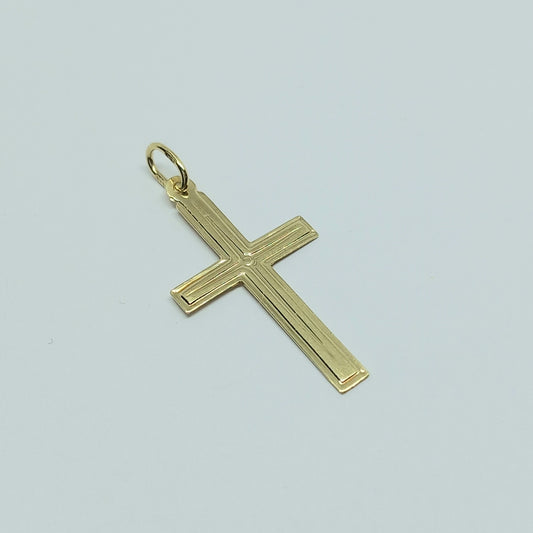 Zlatý přívěšek 14k 585/1000 Kříž - zlato žluté - použité