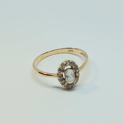 Zlatý prsten 14k 585/1000 - zlato žluté - použité - vel. 55