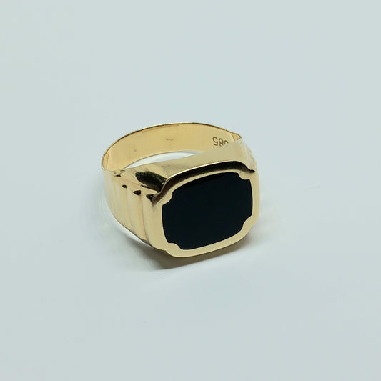 Pánský prsten ze žlutého zlata 14k . vel. 68 . 5,23g . stav A1