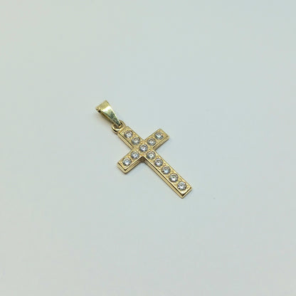 Přívěšek Kříž ze žlutého zlata 14k . 0,71g . stav A